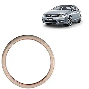 RD Universal Car Comfy Steering Wheel Cover Compatible for Compatible for Honda Civic (Beige, Leatherite)