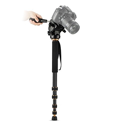Morjava Q555Kamerastativ / Dreibein- und Einbeinstativ, tragbar, Magnesium- und Aluminium-Legierung, Kugelkopf fr DSLR-Kamera, SLR-Kamera, Canon-Kamera, Nikon-Kamera, Pentax-Kamera, Sony-Kamera