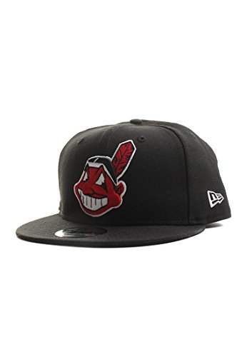 Preisvergleich Produktbild New Era Cleind Blk Blk 9Fifty Snapback Cap CLEVELAND INDIANS Schwarz