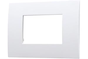 ZOREI Placca Compatibile Con Vimar Arke, Placche In Plastica, 1 Pezzo (3 Posti/Moduli,Bianco)
