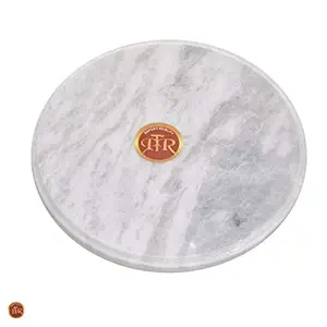 PTR Marble Roti Roller/Chakla/Rolling Pin Board/Roti Maker/Phulka Maker/Chapati Maker (White) (9 inch)