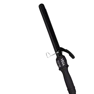 VEGA Long Curl 22 mm Barrel Hair Curler With Adjustable Temperature & Ceramic Coated Plates, (VHCH-04), Black