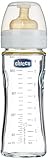 Chicco Well Being Feeding Bottle Nature Glass Rubber Teat Normal Flow 240 ml