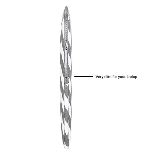 MOSISO Chevron Stil Canvas Gewebe Hülle Laptop Sleeve Tasche Beutel für 15-15.6 Inch MacBook Pro, Notebook Computer mit einem kleinen Fall, Grau - 7