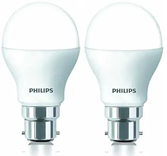 Philips 4-Watt B22 Base LED Bulb (Warm White/Golden Yellow (Pack of 2)