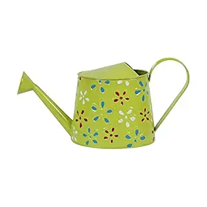 Kraft Seeds Presents Floral Printed 1 Litre Water Can with Curvy Comfortable Handle for Garden Use ? Green (KSMPWC2)