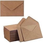 Kraft Zarf, 12x16 cm, 100 Adet, Kahverengi Davetiye Zarfı