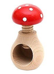 Hochwertiger handgedrechselter Holz Nussknacker als Fliegenpilz, hochwertige Handarbeit, ca. 10 cm - 4