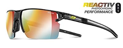 Julbo Outline Lunettes de Soleil Homme, Translucide/Noir, FR : M (Taille Fabricant : M)