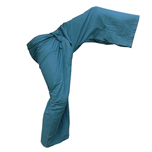 PANASIAM - Pantalón - Corte Amplio - para Mujer Dunkel-Sky-Blue Talla única