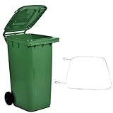 Color: verde. Socepi 220V1201K - Bidones de recogida diferenciada de residuos de PEHD, verde, 120 L