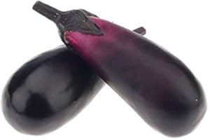 Meiwlong 2 PCS Gefälscht Realistisch Aubergine Requisiten Dekoration Haushalt Künstliche Anzeige Lebensecht Gemüse Faux Essen Modell Ornament Party Fest
