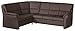 Produktbild CAVADORE Ecksofa Klariza mit Ottomane Links/Großes L-Form Sofa in Lederoptik und Modernem Design/264 x 102 x 214/Federkern/Kunstleder Braun