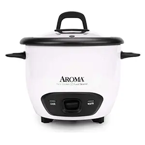 Aroma Housewares 6-Cup (Cooked) (3-Cup UNCOOKED) Pot-Style Rice Cooker (ARC-743G)