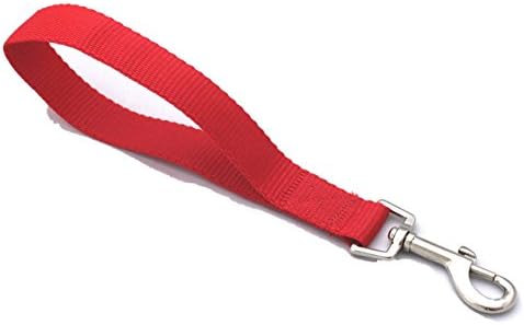 Leading Products Short Close Control Traffic Dog lead 10" 26cm RED Heavy Duty Made in the UK