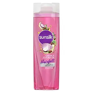 Sunsilk Hairfall Shampoo With Onion & Jojoba Oil, That Works Best To Nourish Your Long Hair, And Makes It Grow Stronger From The First Wash, 195 ml