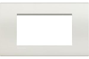 Bticino Piatto Livinglight, Bianco, 4 moduli, forma rettangolare
