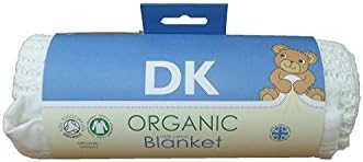 DK Glovesheets Organic Cotton Pram/Crib Size Cellular Blanket, White