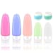 Produktbild Reise Flaschen, Silikon-Reise-Behälter auslaufsicher 4PCS/7pcs BPA FreeTravel nachfüllbare Squeezable-Set mit Tasche für Shampoo Kosmetik-Lotion Conditioner Duschgel Solar-Öl-Creme (7pcs)
