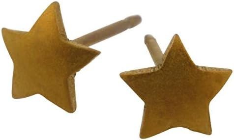 Tan Beige Geometric Star Stud Earrings by Ti2 Titanium
