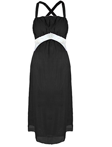 Pink Pixie Glamorous Sequin Embroidered Party Dress - Black Size 20
