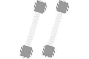 ROTOPATA 2 Stück Kindersicherung Schrank Schranksicherung, Schubladensicherung Baby für Tür Kühlschrank und Schubladen, Türsicherung Kinder mit 3M Kleber ohne Bohren und Entriegelungsknopf Design