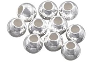 BEADS JAR Round 3.5mm Shiny Spacer Beads Sterling Silver 925 PK10