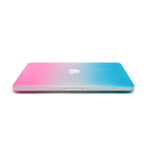 i-Buy Matte Gummierte Harte Schutzhülle Hülle für Apple Macbook Pro 13.3 Zoll mit Retina Display + Schutzfolie + Silikon Tastaturschutz + Anti-Staub-Stecker – Regenbogen - 8