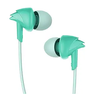 boAt Bassheads 100 in Ear Wired Earphones with mic(Mint Green)