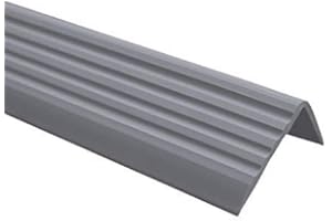 TMW Profiles PVC Bullnose Stair Nosing 40mm × 25mm – Self-Adhesive – Anti-Slip, 1.18m (Dark Gray)