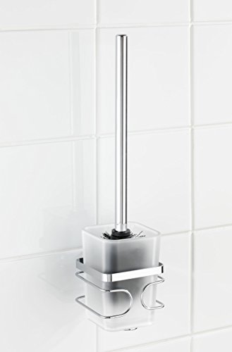WENKO 20417100 WC-Garnitur Premium – WC-Bürstenhalter, Edelstahl rostfrei, 9 x 38 x 10 cm, Glänzend - 2