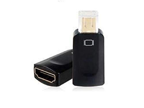 LipiWorld® Mini DisplayPort DP Male to HDMI Female Audio Adapter for MacBook Mac Pro Air-Black(Mini Dp to Hdmi Adapter)