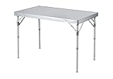 Mesa de campamento de aluminio muy resistente.