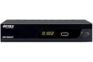 OPTEX ELECTRONIQUE Décodeur TNT HD DVB-T2 HEVC Double Tuner,Enregistrement sur USB,Sortie Audio coaxial,Connexion RJ45, HDMI,Péritel