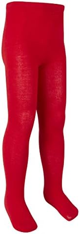 i2i Girls Cotton Rich Plain Knit Tights 1 Pack Red 2-3 Years