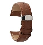 Autulet 18mm Damen Leder Uhrenarmband Hellbraun