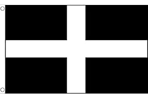 AZ FLAG - Cornwall County Flag - 3x5 Ft - 100D Polyester County Of Cornwall - England Banner with Two Metal Grommets - Fade Resistant - Vivid Colors - 3' x 5' Feet - 150x90 Cm