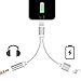 Produktbild IPhone 7 Kopfhöreradapter,xhorizon TM IPhone 7/7 Plus 2 in 1 Blitz Ladekabel 3,5 mm Kopfhöreradapter und Blitz Ladeanschluss für Apple Geräte iPhone[nicht für IOS 10.3 Version und später passen]