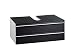 Produktbild SLEEK 09 VS Waschtisch Melamin weiß HGL schwarz/Glas schwarz (12)