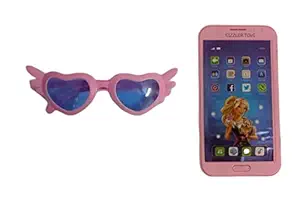 SIZZLER TOYS Presents Benign Girl Mobile Phone Toy Set with chasma (Funny Goggle)Musical Stylish Mobile Toy for Girl Child (Battery Included)