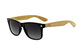 Patilllas de BAMBÚ natural Gafas de Madera Mosca Negra Modelo Mix Basic Black Polarizadas - Wood Sunglasses