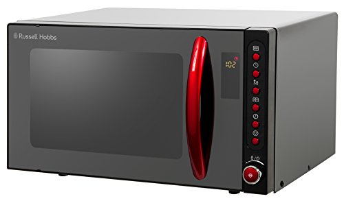 Russell Hobbs RHM2080BR 20 Liter schwarz Digital Mikrowelle mit rotem Griff und Tasten - 3