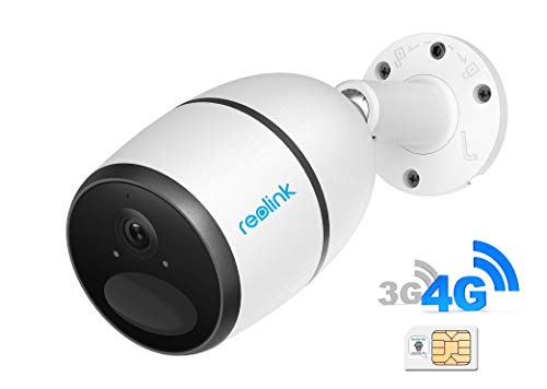 Camara IP 3G/4G -con tarjeta SIM de móvil YA incluida- de videovigilancia 100% inalámbrica (con batería recargable) FullHD 1080p, visión nocturna y detección de movimiento PIR, vigilancia para interior o exterior