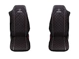 2 x Camión, fundas de asiento negro fundas para camión Scania 4 Serie R Serie gris kerder