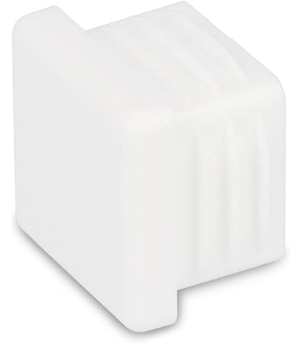 Ajile - 4 Pièces - Embout à Lamelles Carré Pour Tubes 35 X 35 Mm - BLANC