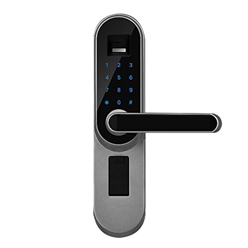 Preisvergleich Produktbild Fingerabdruck biometrische Smart Türschloss Touchscreen Digital Keyless Keypad Passwort Schlösser für Home Security (Silber)