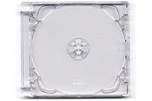 Vision Media® 1pc X CD DVD Super Jewel Box 10.4mm Cajas estándar – Cubo apilable para 1 o 2 discos con bandeja supertransparente – Paquete de 1 unid...