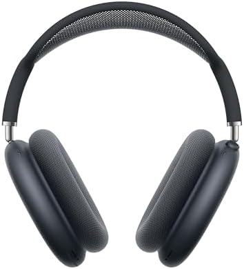 Apple AirPods Max Cuffie wireless over-ear, Cancellazione attiva del rumore di livello pro, Modalità Trasparenza, Audio spaziale personalizzato, Ricarica USB-C, Cuffie Bluetooth per iPhone, Mezzanotte