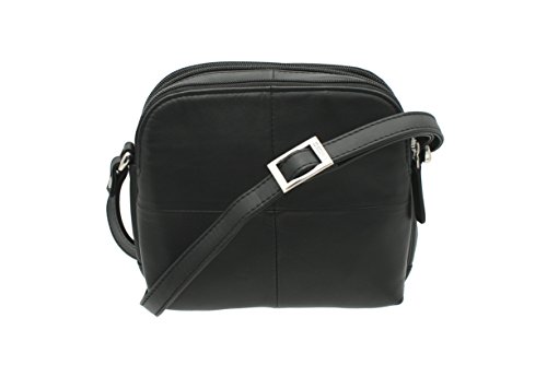 Visconti Leather Small Shoulder Bag Style 18939 Black