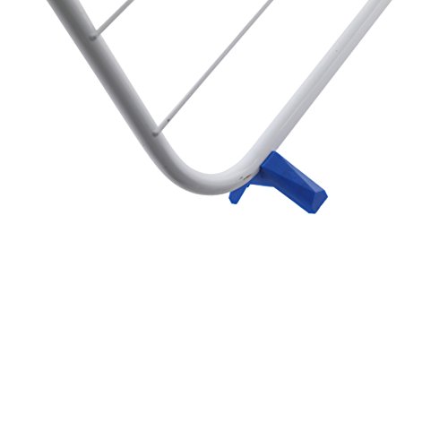 Axentia 251503 Scherenwäschetrockner weiss beschichtet, Platzsparwunder Wascheständer, Wäschetrockner perfekt für die kleine Wäsche oder Singlehaushalt, leicht verstaubarer Scherenwäscheständer, 10 m Trockenlänge, 180 x 55 x 93 cm, leicht zu montierender Trockner für Wäsche - 6